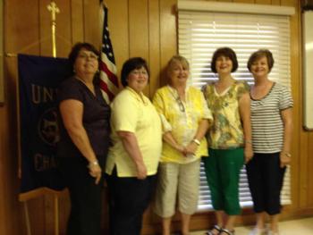 NEW CATHOLIC DAUGHTERS SWORN IN - During the October 2, meeting of the local Catholic Daughters chapter, five new members were installed. From left, they are Miranda Roberie, Yvette Soileau, Kathy Coldiron, Janice Soileau and Connie Veillon.